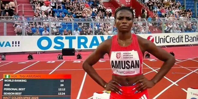 Amusan opens to victory in Ostrava, reaffirms the domain in the 100 -meter obstacles of women