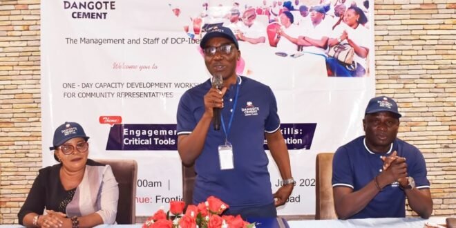 Dangote Cement Ibese Il Transfilion the leader of the host community for OPTI …- Theconclaveng