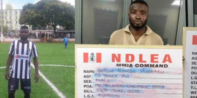 Ndlea Nabs former soccer player with cocaine 22.6kg in MMIA