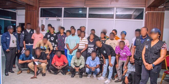 Police Nigeria Rescue 46 busy victims, arrest 7