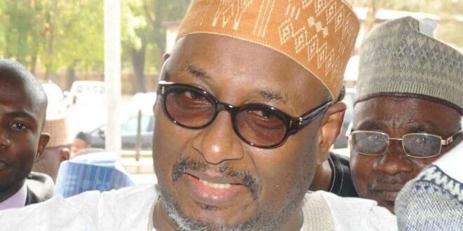 Prof. Gwarzo greets the former governor of Bauchi, Adamu Muazu at 70 years old