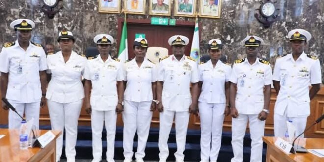 Tuesday chief of naval staff decorates officers recently promoting