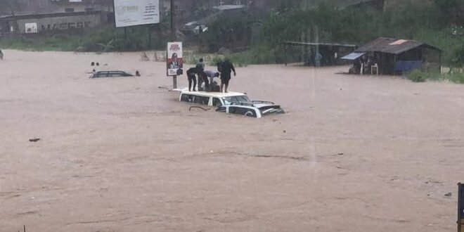 Four sinks into floods