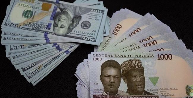 Naira spilled N1.34 against the dollar in the official window