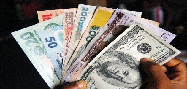 The naira slumped against the dollar in the official market, down N3.01