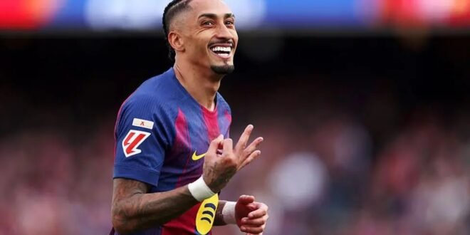 Raphinha’s hat-trick helped Barca score five goals against Sevilla