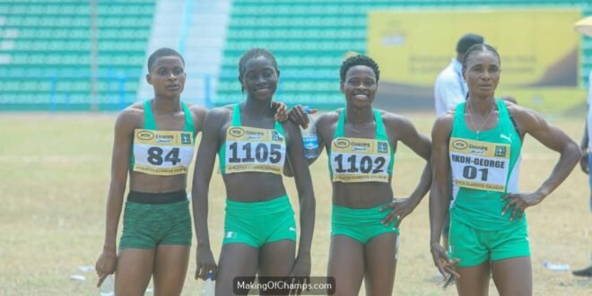 The Nigerian team leaves for the Lefika relays and aims for qualifications for the World Championship