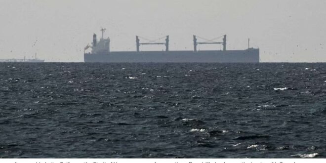 Two LPG tankers bound for India cross the Strait of Hormuz from…