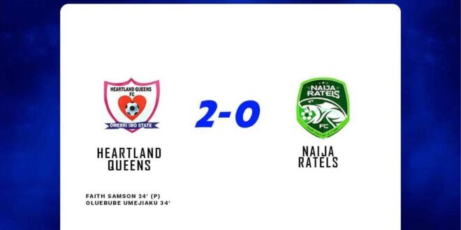 HEARTLAND QUEENS WIN BACK AT HOME, OVERCOMING NAIJA RATEL IN NWFL clash