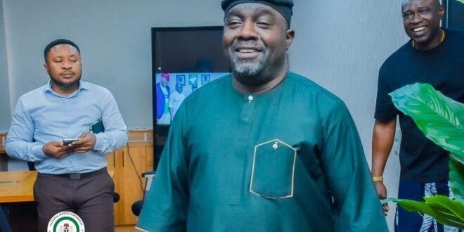 NSC Director General Bukola Olopade lands in Gaborone to boost team morale ahead of 2026 World Athletics Relays