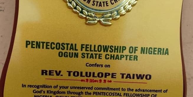 Pentecostal Fellowship Honors Popular Broadcaster, Pastor T, and Others, Unveils New Vision of Leadership