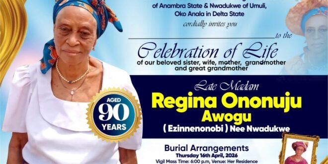 Society bigwigs prepare to storm Ossomala for the burial of the Awogu matriarch