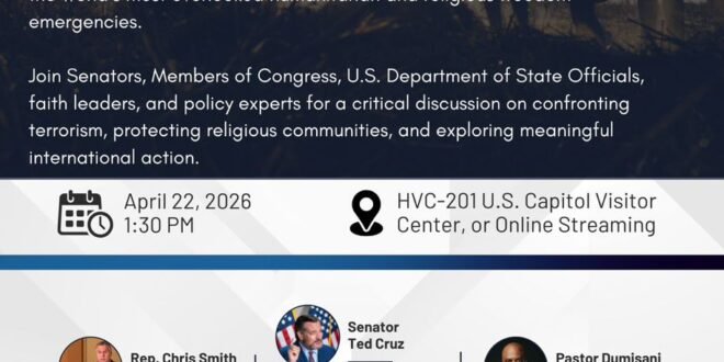 Sowunmi is at the center of the Washington forum on terrorism and religious violence in Nigeria