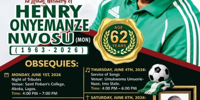 Imo, the Nigerian football community prepares the final farewell for Henry Nwosu