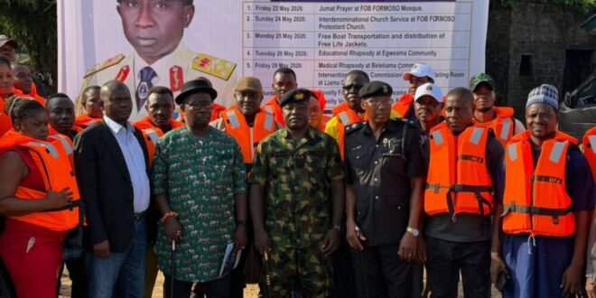 Navy @70: FOB FORMOSO defends waterway safety and distributes life jackets in Bayelsa