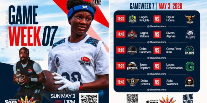 Showtime Flag Football prepares for explosive Week 7 as the knights search for an answer, the rebels gain momentum and the warriors face a new test