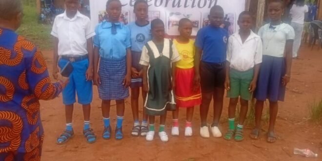 The Foundation celebrates Children’s Day for Enugu schools and donates notebooks