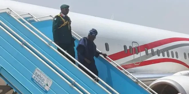 Tinubu returns to Nigeria after a 3-nation trip