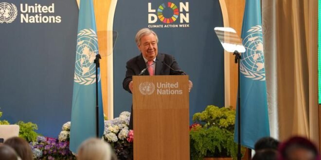Climate crisis: UN Secretary General lays out a blueprint for solutions for a green energy transition