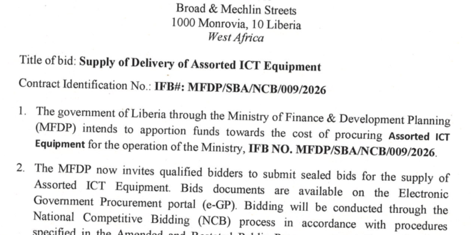 Invitation for Bids for Supply of Delivery of Assorted ICT Equipment