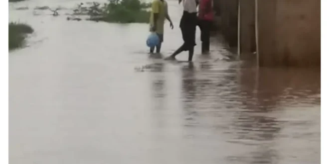 Lagos residents stranded by floods submerging streets and homes in Ajah, Mafoluku