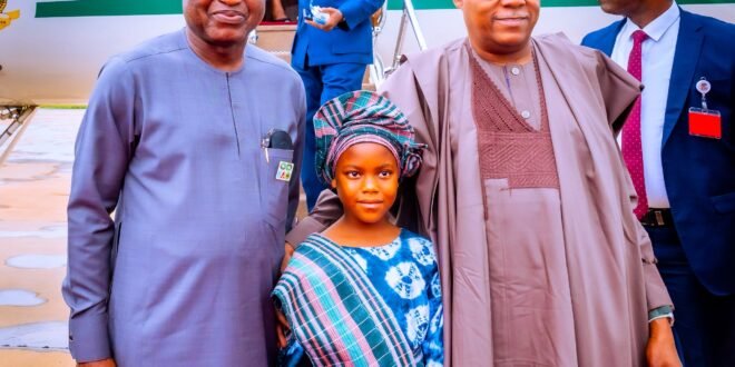 Shettima arrives at Ekiti airport on a working visit and inaugurates the projects