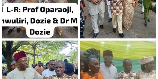 The Mbaise delegation is honored to join the welcome procession for the new FUTO VC, Prof. INS Dozie, his wife, Dr. Chinomso Dozie – a celebratory gathering of hope and unity