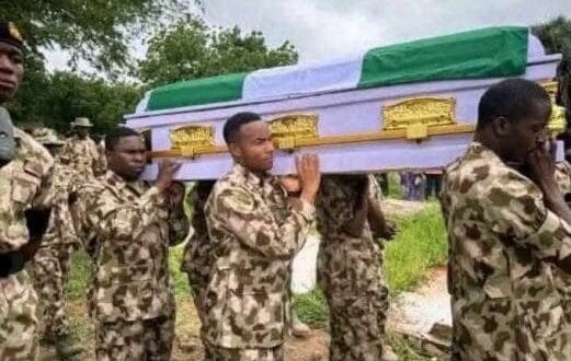 28 year old lieutenant killed during Oyo rescue operation buried
