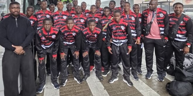 FC Ebedei players and officials arrive in Europe for training tour
