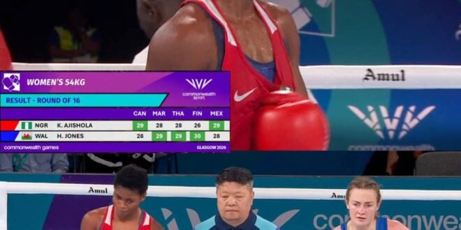 Glasgow 2026: Ajishola Kadijat becomes the fourth Nigerian boxer eliminated after losing by split decision