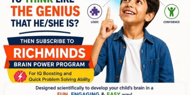 Sports talents and gifted students can develop intelligence online with Richminds Brain Power program, reveals Richfield Blessit