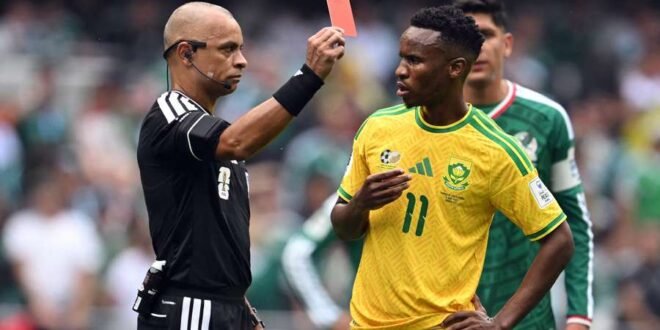 World Cup 2026: Zwane’s red card against Mexico marked