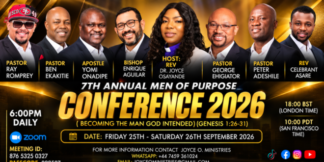 Joyce O. Ministries presents the 7th Annual Men Of Purpose Conference 2026