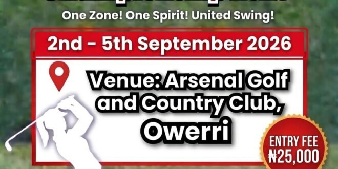 LGAN Eastern Zone Championship begins in Owerri on September 2 Golfers prepare for a four-day battle at Arsenal Golf and Country Club