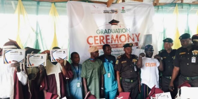 NCoS seeks more partnerships to rehabilitate inmates as 28 Ogun prisoners graduate from IT training