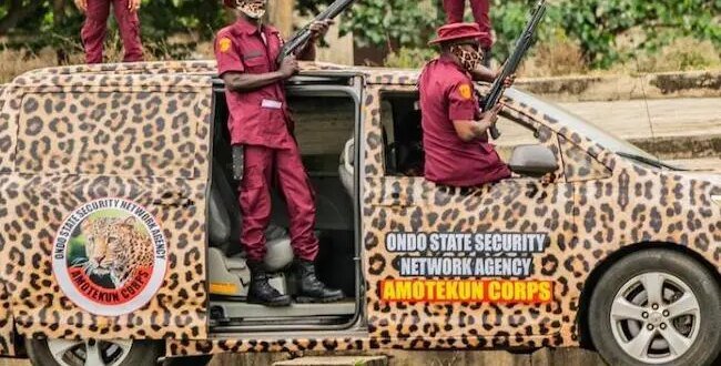 Amotekun expressed concern over the influx of foreigners into Ondo forests