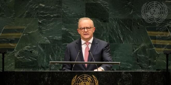 Australia urges global cooperation on climate, AI checks and international law