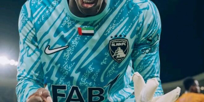 Goalkeeper Hassan Muhammed, forced by the United Arab Emirates to prevent the Super Eagles’ opportunity