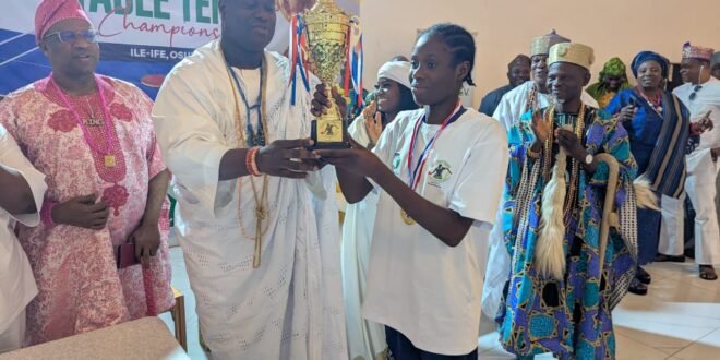 Ojaja Table Tennis Championship: Kadijat Musa shines as Ooni awards winners
