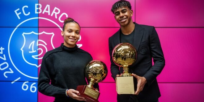 Ballon d’Or : Barcelona’s Lamine Yamal, Vicky López retain Young Talent Award