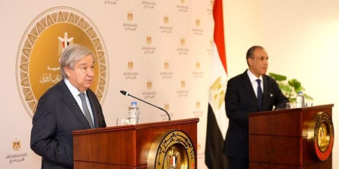 In Egypt, Guterres warned against escalation by Iran-U.S