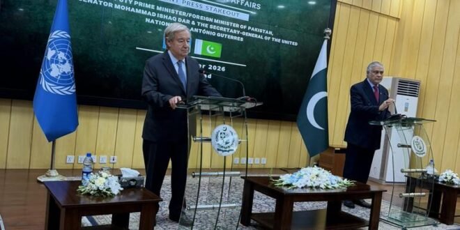 In Islamabad, Guterres called for an end to the US-Iran conflict