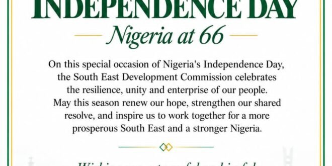 Nigeria at 66: the SEDC reaffirms its commitment to the development of the south-east
