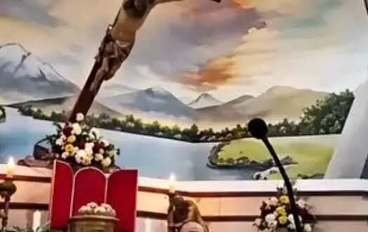 Priest dies after cross falls on him during Mass (Video)