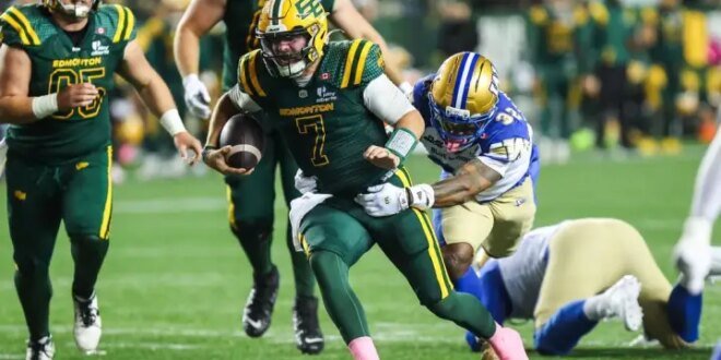 The Edmonton Elks host the CFL West final