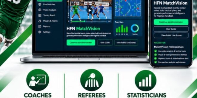 The Nigerian Handball Federation launches MatchVision, a new digital platform for video analysis and match intelligence