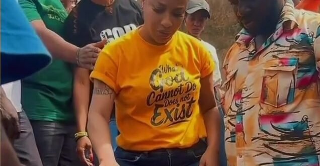 Tonto Dikeh begins construction of church in Abuja (Video)