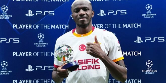 UEFA Champions League: Osimhen scores, Como beats Man Utd, worsens Carrick’s problems